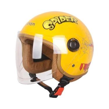 Imagem de Capacete De Moto Infantil Com Desenho De Super-Herói, Proteção Complet