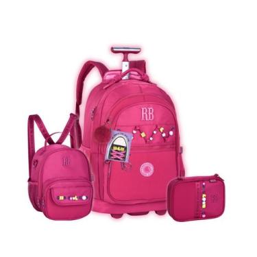 Imagem de Kit Rebecca Bonbon Mochila de Roda Lancheira Térmica Estojo - Clio Sty