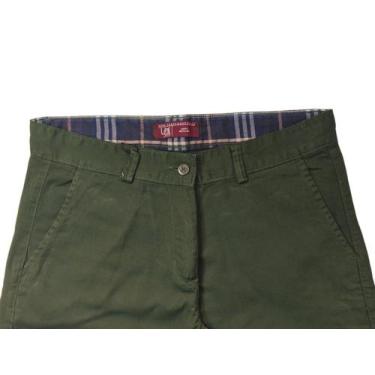 Imagem de Calça Sarja Masculina Esporte Fino 1045 Modelagem Regular - KDU, Verde