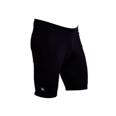 Imagem de Bermuda Kanxa Ciclismo Bike Acolchoada 6447 Masc Ad, P, Preto