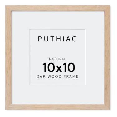 Imagem de Porta-retratos em madeira de carvalho Puthiac 10x10 cm para foto de ar