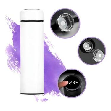 Imagem de Garrafa Térmica Aço Inoxidável 500ml Visor Temperatura Basik Prime WU-