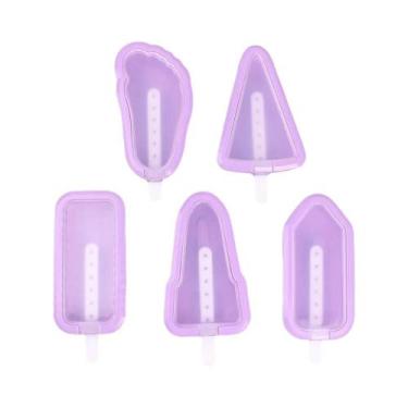 Imagem de Conjunto De Moldes De Silicone Para Sorvete De Verão 5PCS Vários Forma