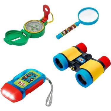 Imagem de Kit de Brinquedo Detetive DPA com Lupa Bloco de Anotações e Distintivo Brincando de Profissões Baby Brink