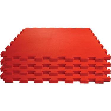 Imagem de Tatame EVA 4 Placas 1x1m Espessura 10mm Atóxico Lavável Vermelho Evamax