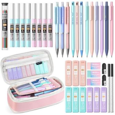 Imagem de Kit de Lapiseira Nicpro 38 Peças com Refil de Grafite Pastel