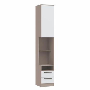 Imagem de Mesa de Cabeceira Modulada Reto 1 Porta 2 Gavetas Requinte+ 100% MDF C