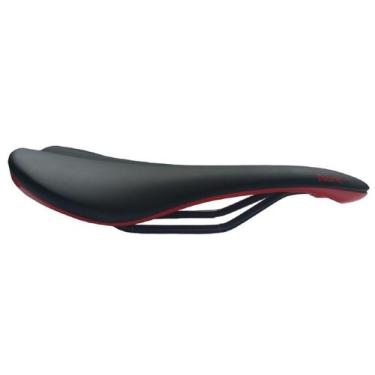 Imagem de Selim Scoop Sport Shallow - FABRIC, Preto com vermelho