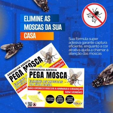 Imagem de Armadilha Pega Mosca 45un Isca Adesiva Para Moscas  Mosquitos  Domésti
