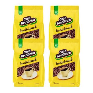 Imagem de Café em Pó Torrado Tradicional Brasileiro 250g - 4 Unidades