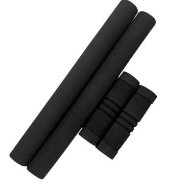 Imagem de Manopla Beach Espuma Preta 12cm + 30cm para Bicicleta e Moto Cor:Preto