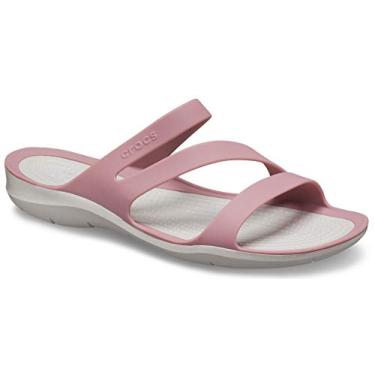 Imagem de Crocs Women's Swiftwater Sandal Slide, Cassis/Pearl White, 4 M US