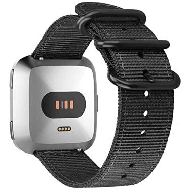 Imagem de Hoopyeecase pulseira de relógio Compatível com Fitbit Versa 2 / Versa/Versa Lite, Suave Nylon Substituição assistir banda Pulseira Acessórios Compatível com Fitbit Versa Smart Watch