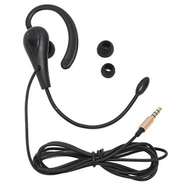 Imagem de PUSOKEI Fone de ouvido para call center de 3,5 mm de lado único com microfone para laptop, telefones celulares, fone de ouvido USB para PC/laptop/Skype/computador