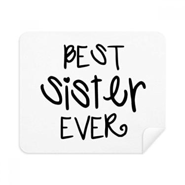 Imagem de Tecido de camurça Faly Love Bless Best Sister com citações de pano de limpeza de tela 2 peças