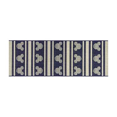 Imagem de Gertmenian Tapete externo Mickey Mouse 46236 Disney para ambientes externos, 2 x 6 cm, listras azul marinho e bronze