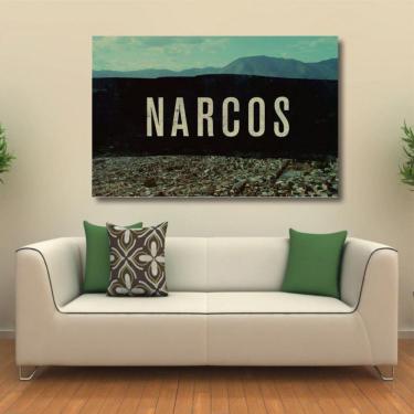 Imagem de Quadro decorativo Narcos Séries com Tela em Tecido