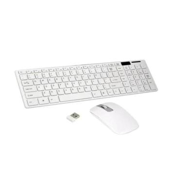 Imagem de Kit Teclado E Mouse Sem Fio Alcance 10M Slim Fino Usb