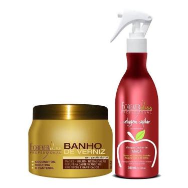 Imagem de Kit Forever Liss Vinagre De Maçã 300Ml +Banho De Verniz 250G
