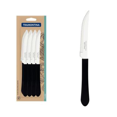 Imagem de Conjunto de Facas para Churrasco Tramontina Leme com Lâminas em Aço Inox e Cabos de Polipropileno Preto 12 Peças