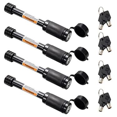 Imagem de Trava de pino para receptor de engate CZC AUTO, trava de receptor de reboque com pino de 5/8" para receptor de classe III IV de 2" e 2-1/2", para engate de bicicleta, bandeja, bola de corda de