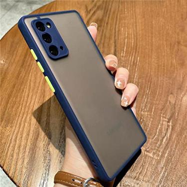 Imagem de Capa de telefone fosca transparente para Samsung Galaxy S21 S22 Ultra A52 A72 A32 A12 A52 A51 A71 A50 S20 Plus Capa de proteção de câmera, azul, para S8