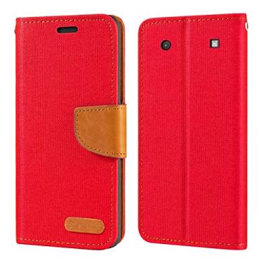 Imagem de Capa em negrito para BlackBerry 9900, capa carteira de couro Oxford com capa traseira de TPU macio capa flip magnética para BlackBerry Dakota (7 cm) vermelho