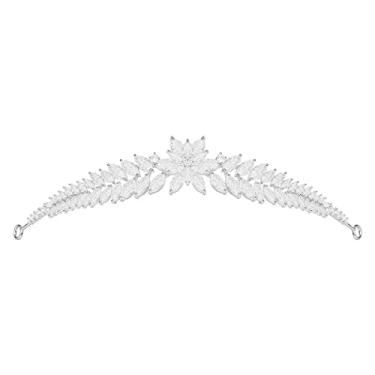 Imagem de YYSuniee Coroa e tiaras de zircônia cúbica, moda, casamento, festa de aniversário, coroas de luxo para mulheres, presente moderno, Estilo 11, 13.5cm*2.5cm