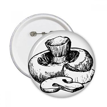 Imagem de Ilustração realista de linha de swamm padrão pinos redondos crachá botão decoração acessório 5 peças