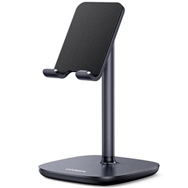 Imagem de UGREEN suporte de mesa para celular compatível com iPhone 11 Pro Max SE XS XR 8 Plus 6 7, Samsung Galaxy S20 S10 S9 S8 Note 9 8 S7 S6, Google Pixel 4 XL, LG V40 V30 G7 Smartphone, ajustável (preto)