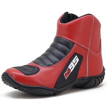 Imagem de Bota Motociclista Semi-ipermeável Atron Shoes - 308 - Verm Tamanho:42;Cor:Vermelho