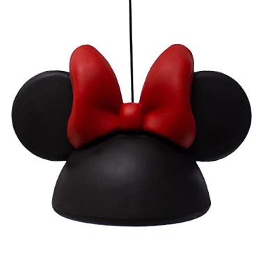 Imagem de Luminária Pendente Teto Minnie Mouse Aberto Preto/Vermelho