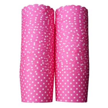 Imagem de BAKE-IN-CUP Formas de cupcake descartáveis à prova de gordura (rosa, copos grandes (pacote com 50)