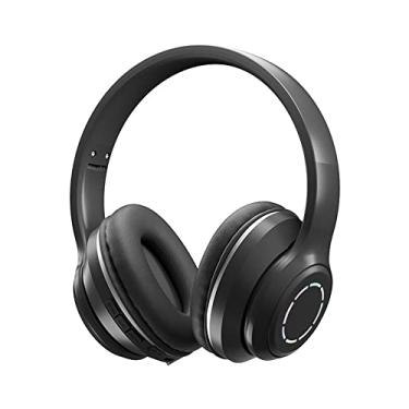 Imagem de HUIOP Fone De Ouvido Sem Fio Bt Fone De Ouvido Moderno Com Microfone Embutido Com Fio E Cartão De Memória De Suporte Para Telefones Tablets Pc Laptop Meninos Meninas Amigos Jogos