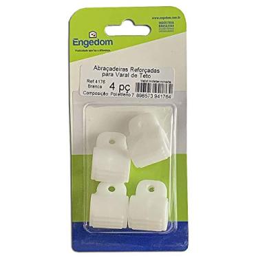 Imagem de ENGEDOM ABRACADEIRAS PARA VARAL DE TETO 5/8 - 4PÇ - BRANCO