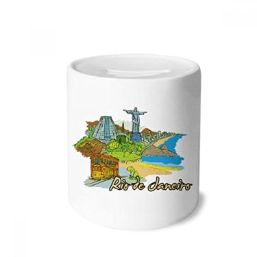 Imagem de DIYthinker Caixa de moedas de cerâmica pintada à mão no Brasil Rio de Janeiro