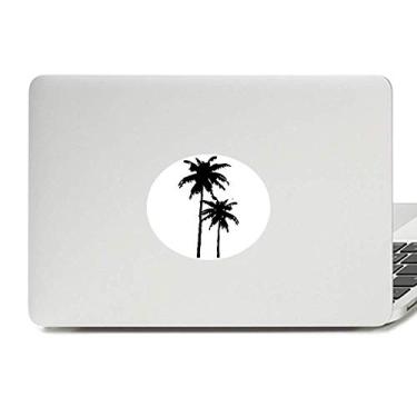 Imagem de Adesivo de notebook com emblema de planta de praia de coqueiro