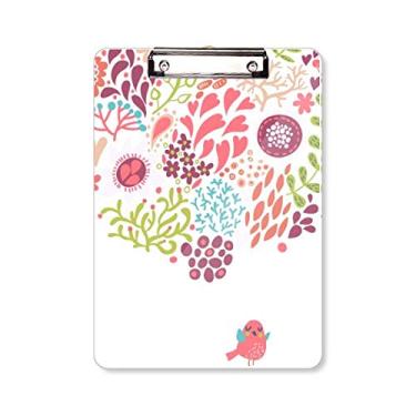 Imagem de Bloco de notas com flores de cor sólida para desenho, pássaros, prancheta, pasta, bloco de notas A4