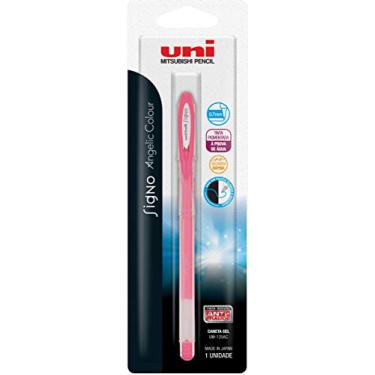 Imagem de Caneta Gel SIGNO Angelic Color UM-120AC, Uni-Ball, Vermelha, puxando para o rosa, Blister c/1 unidade