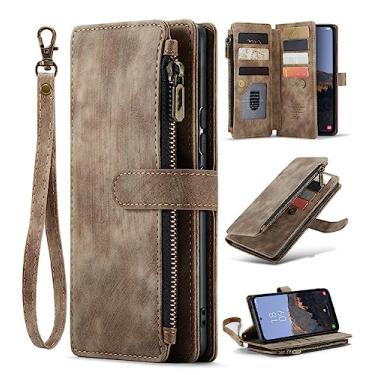 Imagem de Capa de telefone tipo carteira para S23 A52 S para Samsung S21 Plus S20FE Capa de couro para Galaxy A12 A22 A33 A13 A72 A54 Acessório para capa de telefone, marrom, para Galaxy Note 10