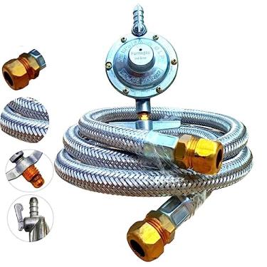 Imagem de FORMAGÁS, Regulador Registro Click 2kg/h Mangueira gás malha 2,5 mts