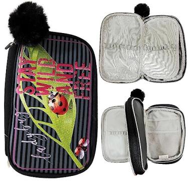 Imagem de Estojo Box Duplo Neoprene Case Joaninha Preto Daterra