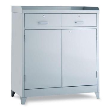 Imagem de Armário De Aço P/ Ferramenta Ferramenteiro Duplo C/ Chave Cinza