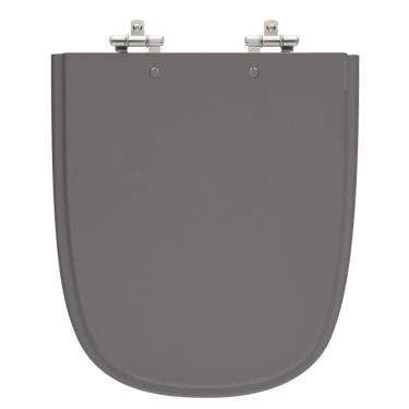 Imagem de Assento Sanitário Ibiza Amber (Cinza Escuro) Tampa para Vaso Incepa de Madeira Laqueada