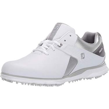 Imagem de Sapatos de golfe femininos FootJoy Pro/Sl, White/ Silver/ Grey, 5