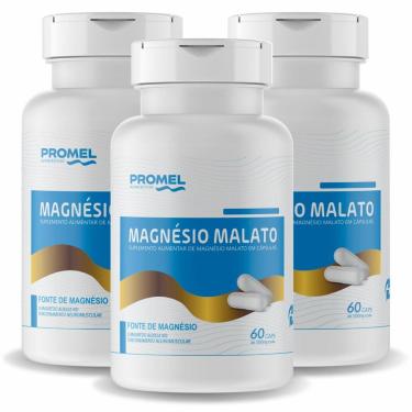 Imagem de 3x Magnésio Dimalato Promel 60 Capsulas de 500mg-Unissex