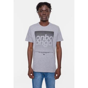 Imagem de Camiseta Onbongo Estampada Dot Cinza Mescla