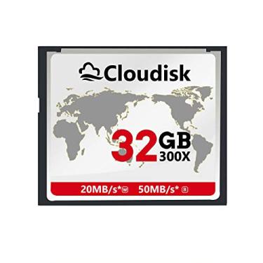 Imagem de Cloudisk Cartão Flash Compacto 32GB 300X CF 2.0 Desempenho para Câmera DSLR, Câmera Digital Vintage e Equipamentos Industriais (32GB)