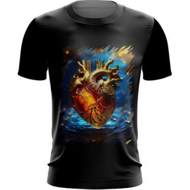 Imagem de Camiseta Dryfit Coração De Ouro Líquido Gold Heart 8 - Kasubeck Store