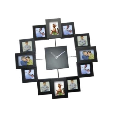 Imagem de GOOHOCHY 14 porta-retratos relógio de parede brindes personalizados relógio de moldura de foto relógio de moldura de alumínio de pintura colorida molduras relógio de quadro Moda pintar